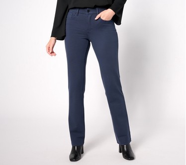 NYDJ Marilyn Straight Ponte Pants- Oxford Navy