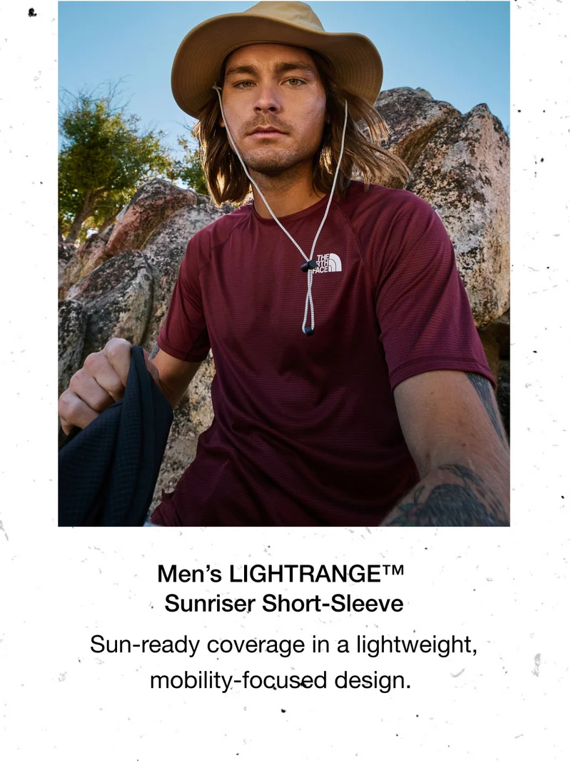 Men's LIGHTRANGE™ Sunriser Short-Sleeve. Sun-ready coverage in a lightweight, mobility-focused design.