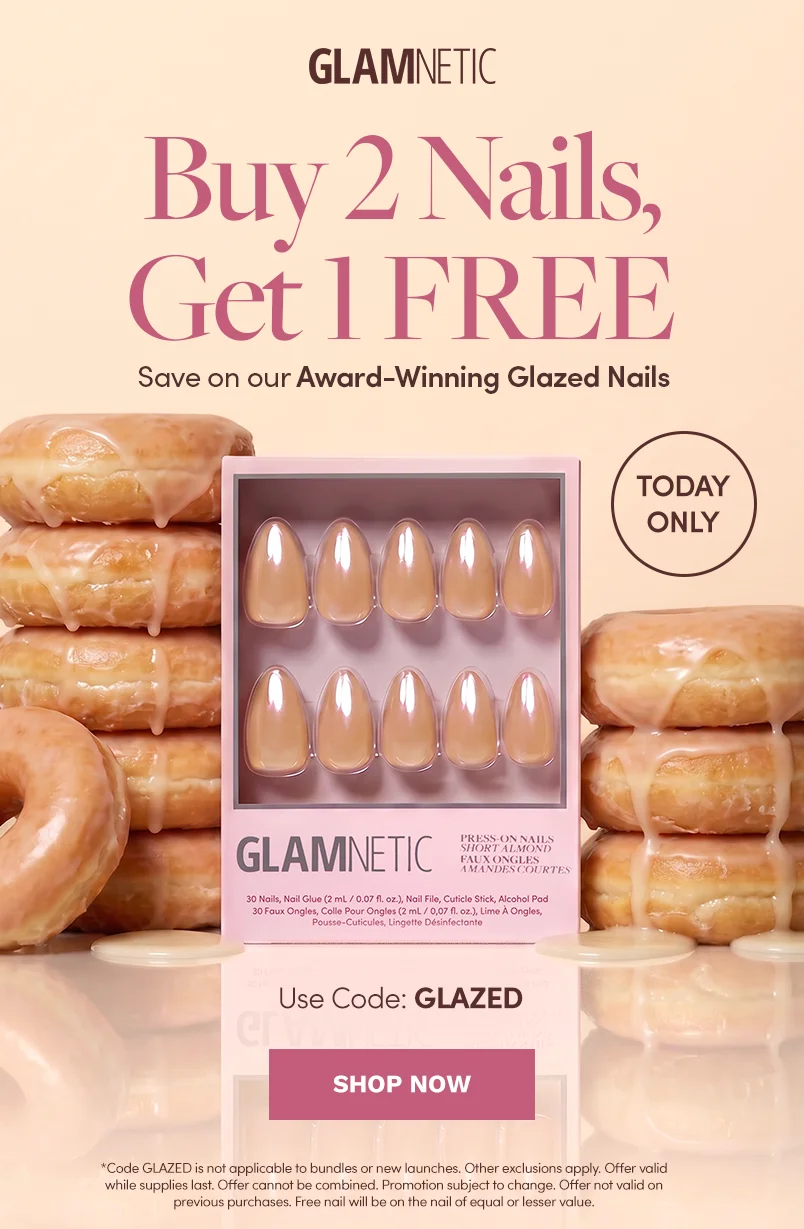 Buy 2 Nails Get 1 Free with the code GLAZED