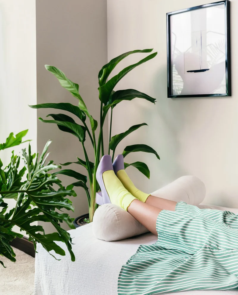 Plant Mom relaxing in her indoor jungle!