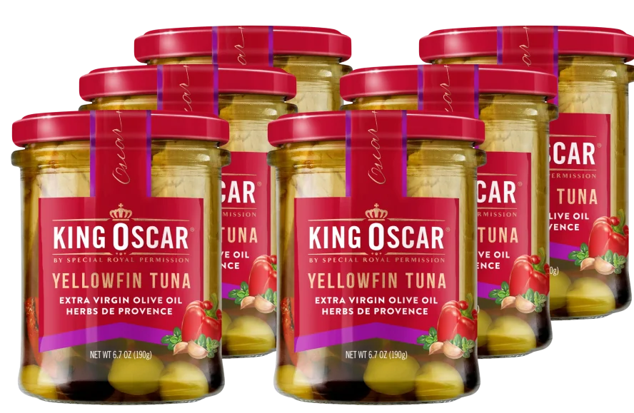 Image of King Oscar Yellowfin Tuna Fillets in EVOO with Herb De Provence (6 Pack)