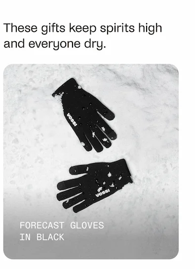 Forecast Gloves in Black