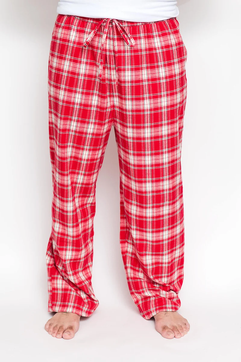 Image of Remy Straight Leg Pant in Red Plaid