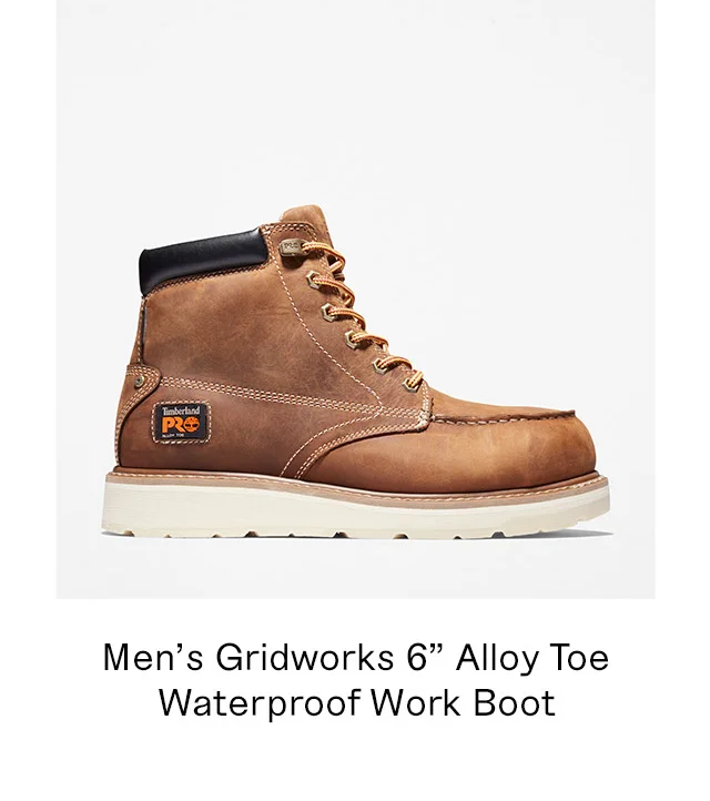 Men's Gridworks 6 Inch Alloy Toe Waterproof Work Boot