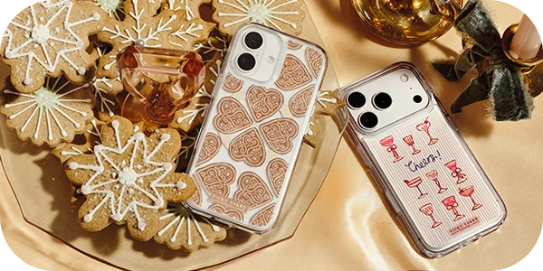 Two holiday-themed iPhone cases