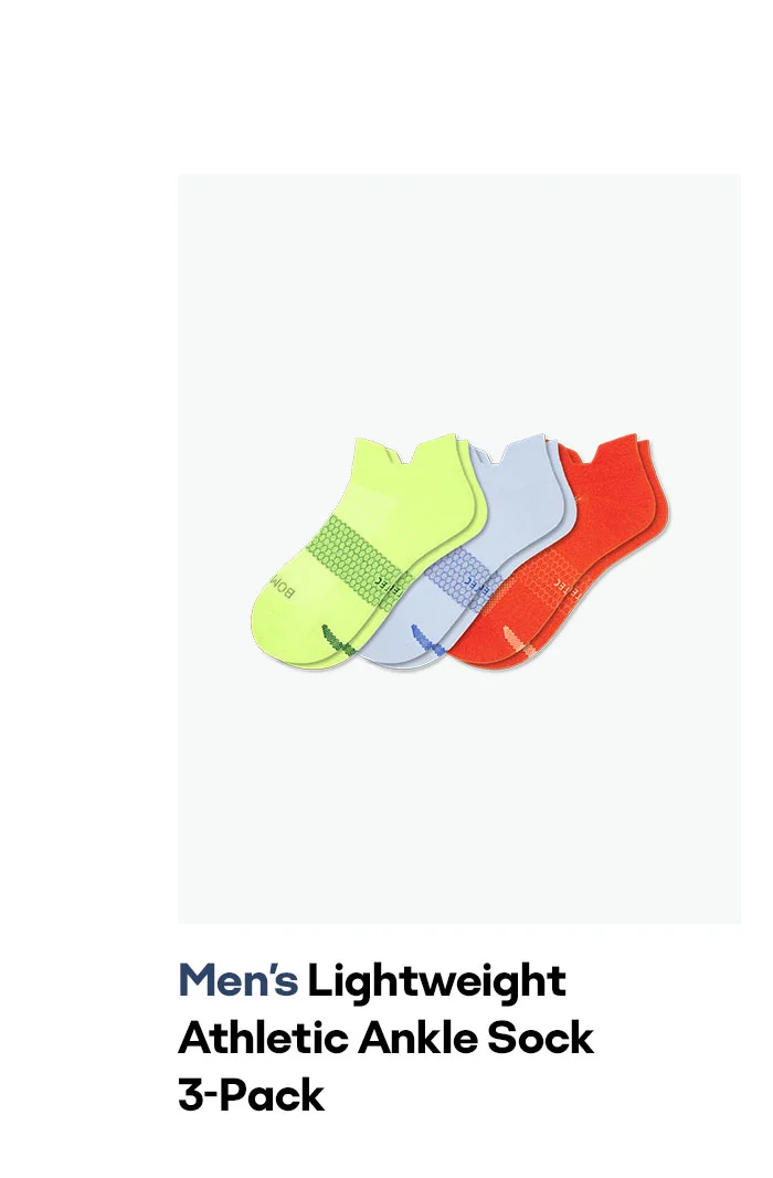Men's Lightweight Athletic Ankle Sock 3-Pack