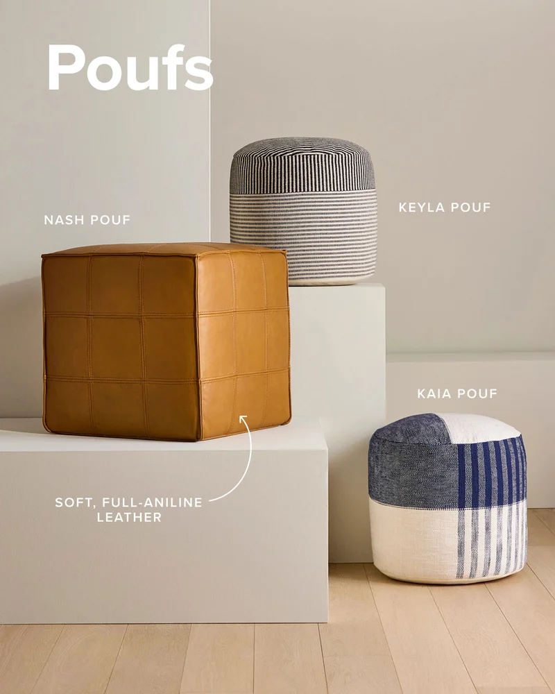 Shop all poufs.