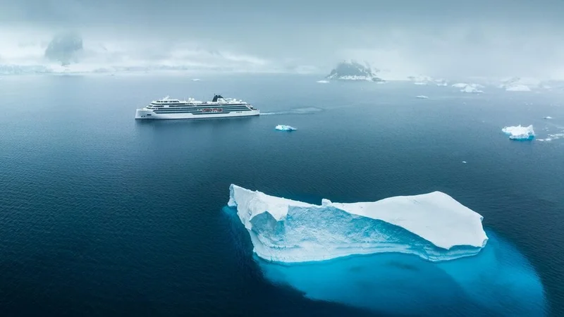 Image description: Viking Cruises vessel in Antarctica