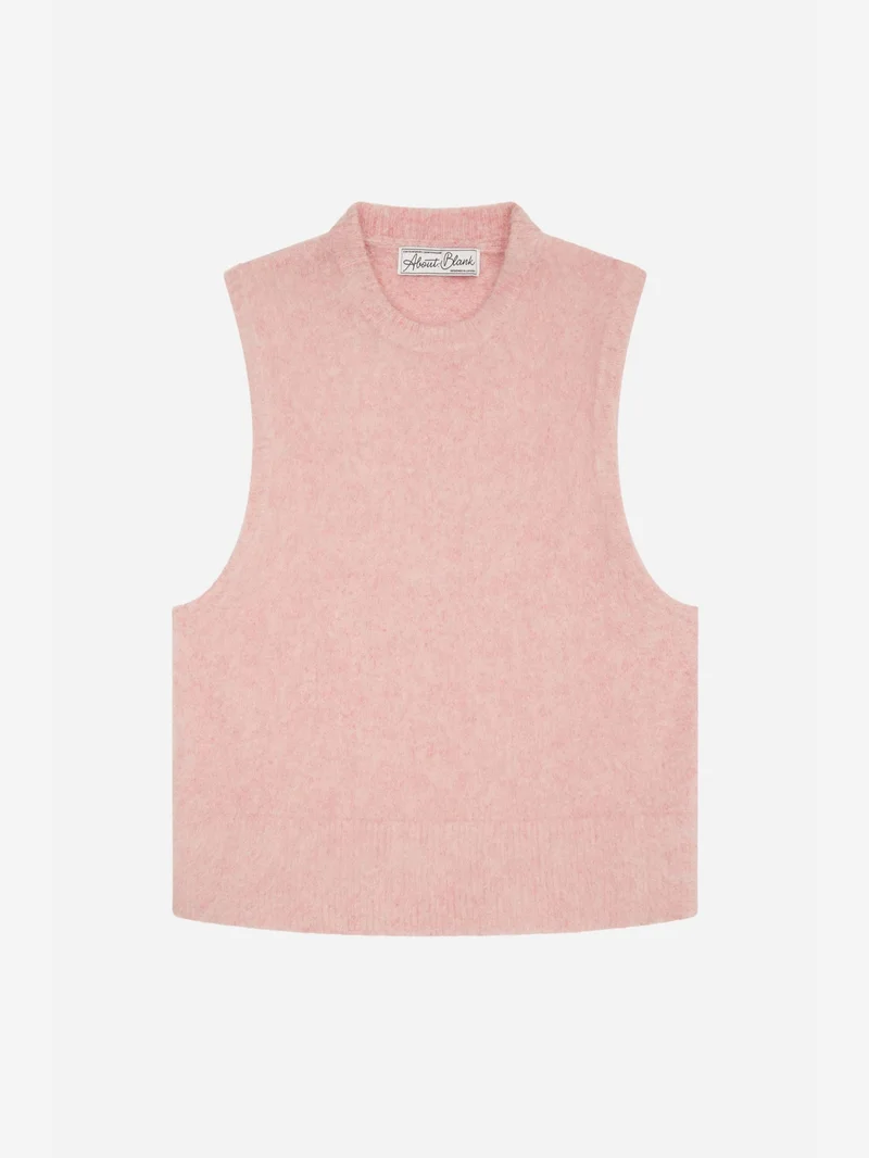 Image of about:blank Brushed Vest - Pink