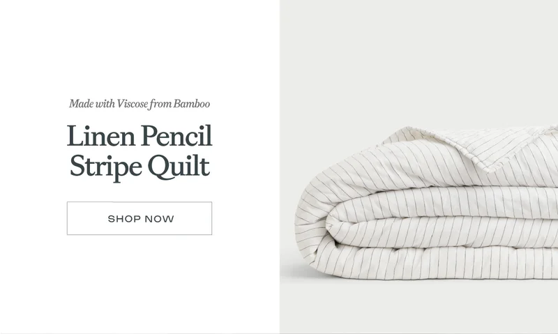 35% Off The Linen Pencil Stripe Quilt