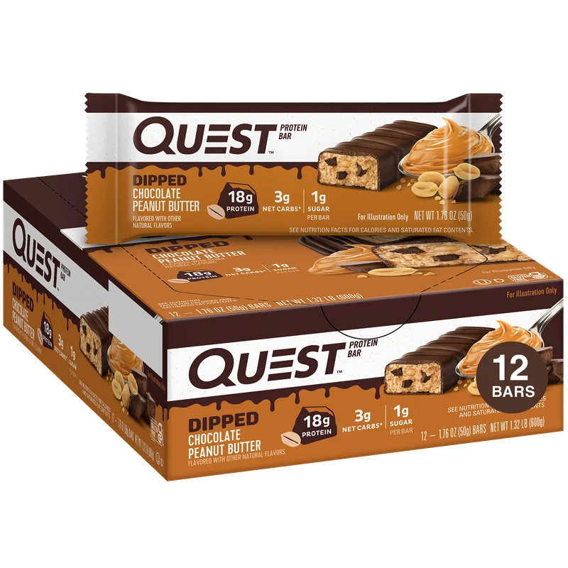 Image of Dipped Chocolate Peanut Butter Protein Bar