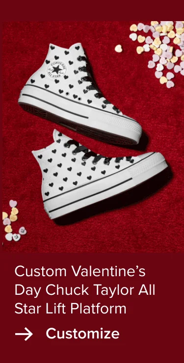 Customize: Custom Valentine's Day Chuck Taylor All Star Lift Platform