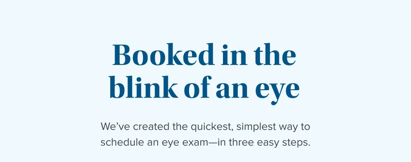 Booked in the blink of an eye