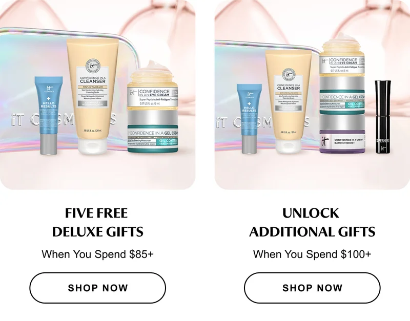 FIVE FREE DELUXE GIFTS UNLOCK ADDITIONAL GIFTS