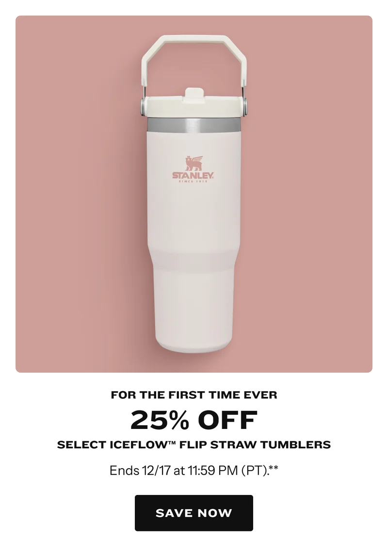 25% off Select IceFlow Flip Straw Tumblers