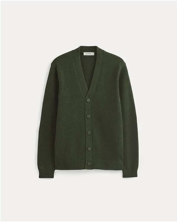 Image | The Classic Cardigan in Everyday Cotton | Dark Green