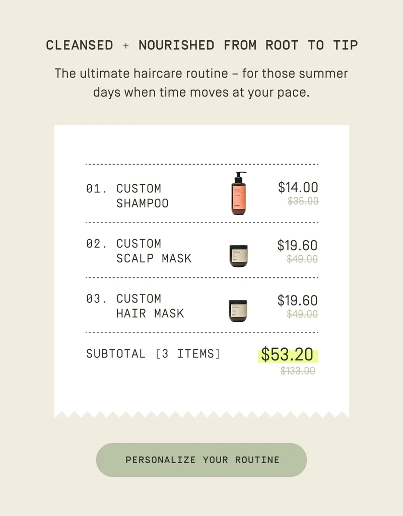 Personalize your routine