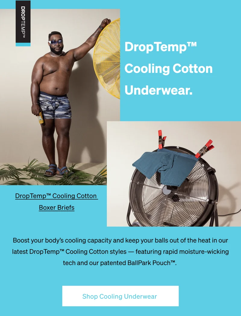 DropTemp™ Cooling Cotton Underwear.