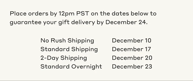 Shippng Cutoffs