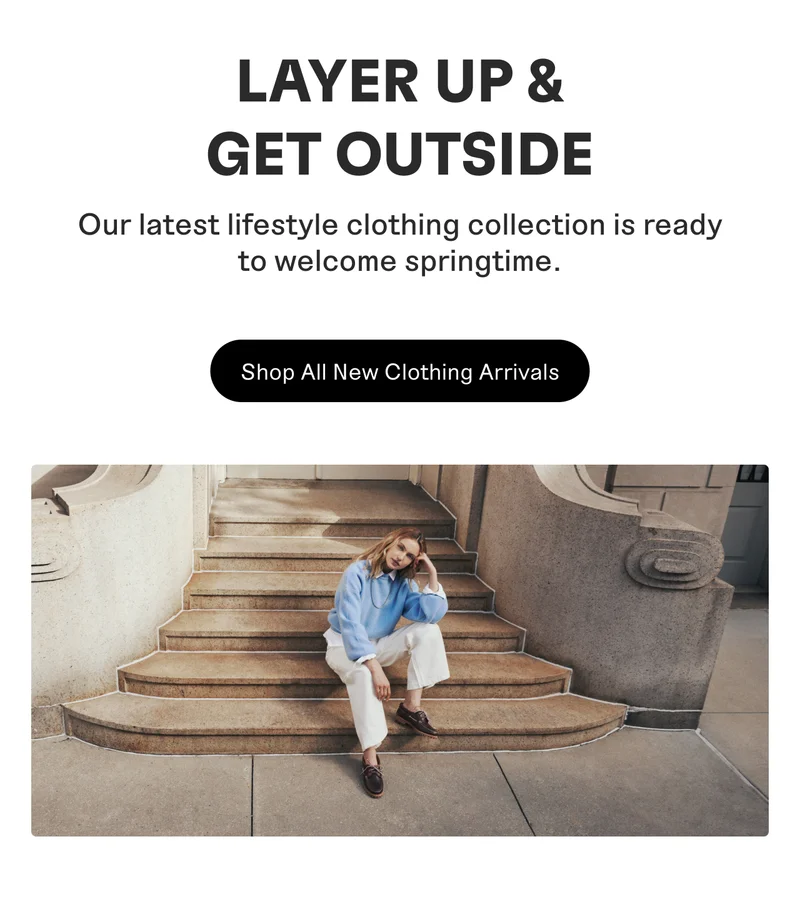 Layer Up & Get Outside. Shop All New Clothing Arrivals