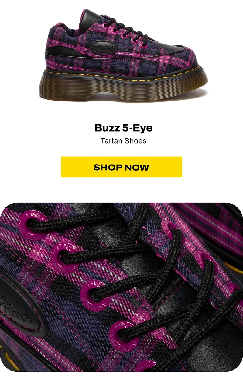 Buzz 5-Eye Tartan Shoes