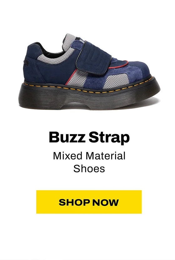 Buzz Strap Mixed Material Shoes