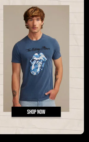 Shop rolling stones denim patch tee now