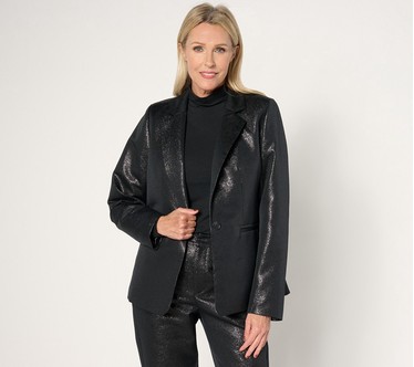 Joan Rivers Red Carpet Regular Soft Shimmer Blazer