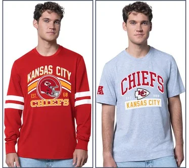 NFL Officially Licensed Short & Long Sleeve T-Shirt Set