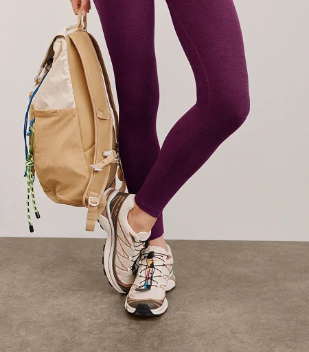 Spacedye Caught In The Midi High Waisted Legging in Aubergine-Beet