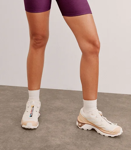 Spacedye Keep Pace 5" Biker Short in Aubergine-Beet