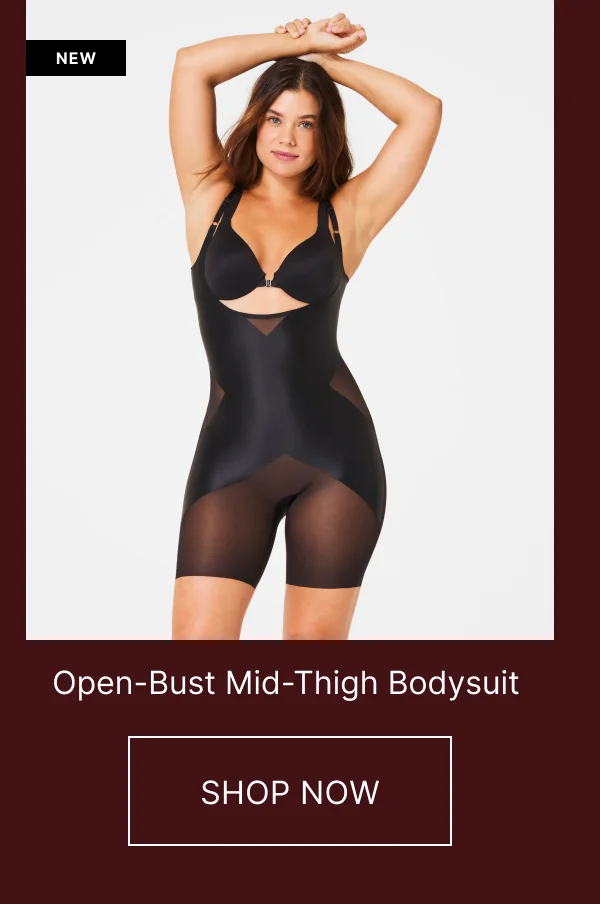 OPEN-BUST MID-THIGH BODYSUIT