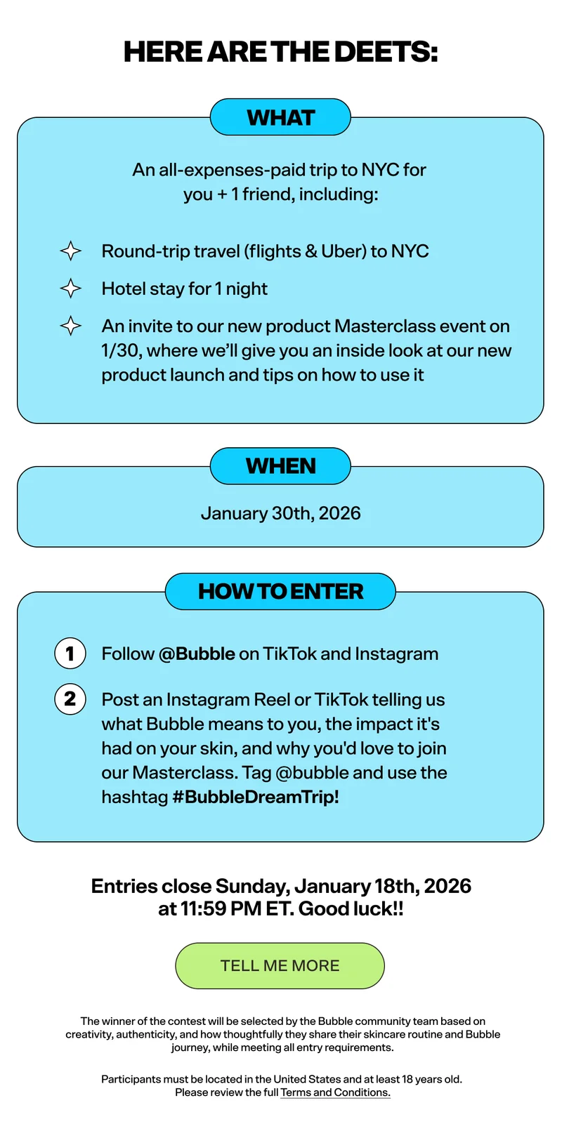 An all-expenses-paid trip to NYC for you + 1 friend, including:  Round-trip travel (flights & Uber) to NYC Hotel stay for 1 night (1/30/26) An invite to our Soft Swerve Masterclass event on 1/30, where we’ll give you an inside look at our new Barrier Restore Balm and tips on how to use it