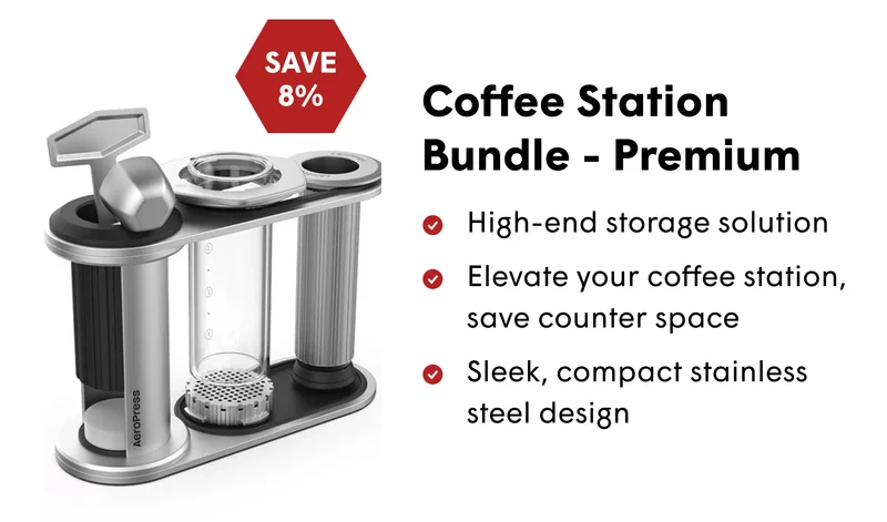Coffee Station Bundle - Premium High-end storage solution Elevate your coffee station, save counter space Sleek, compact stainless steel design