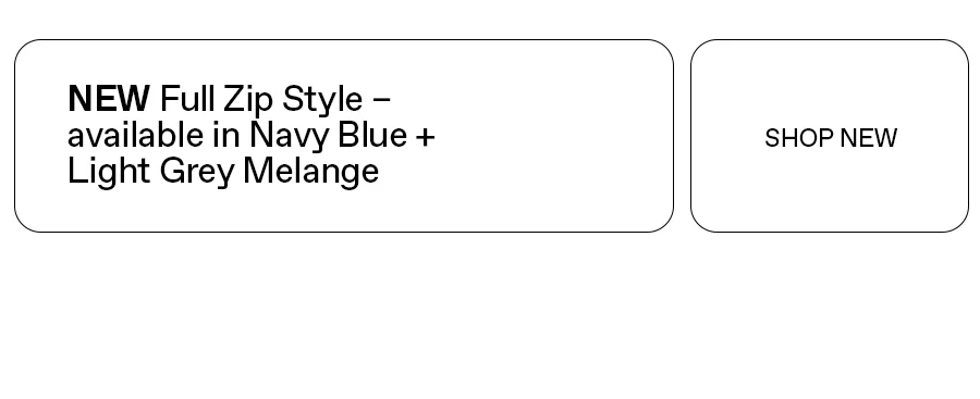 NEW Full Zip Style - available in Navy Blue + Light Grey Melange