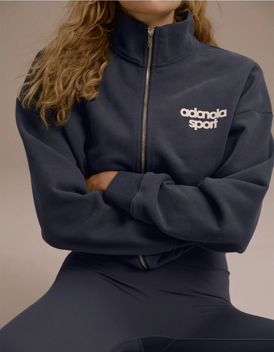 Funnel Neck Sweatshirts: Full Zip New Styles GIF