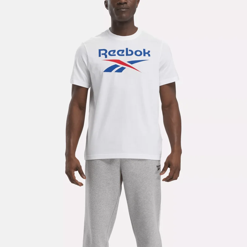 Image of Men's Reebok Identity Big Stacked Logo T-Shirt