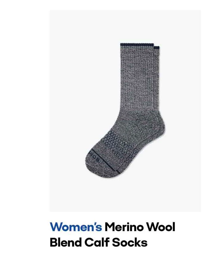 Women's Merino Wool Blend Calf Socks