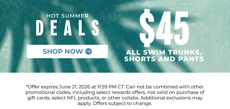 Hot Summer Deals Starts NOW - All Swim Trunks, Shorts and Pants are $45
