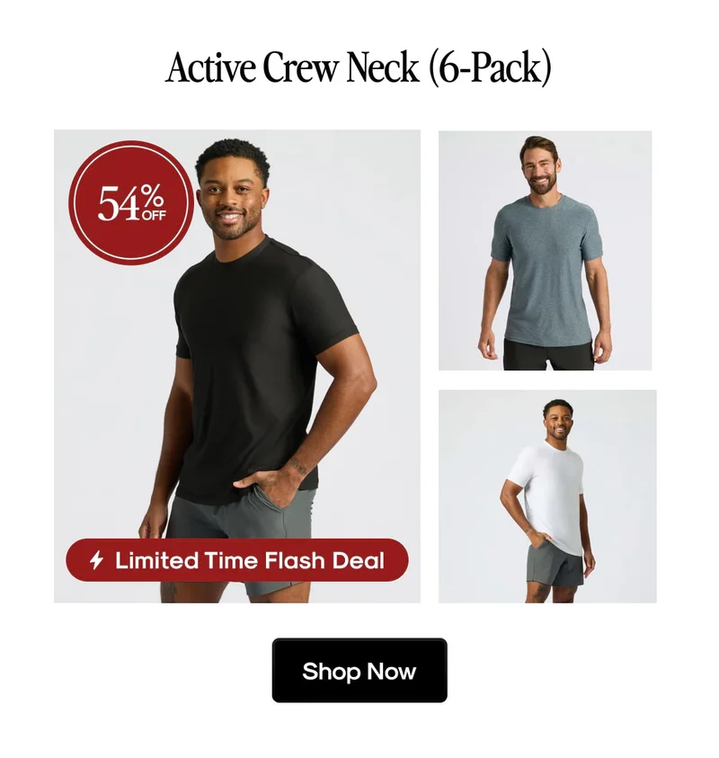Active Crew Neck (6‑Pack)