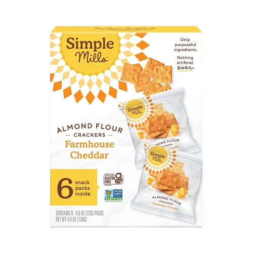 Image of Farmhouse Cheddar Almond Flour Cracker Snack (6 Packs)
