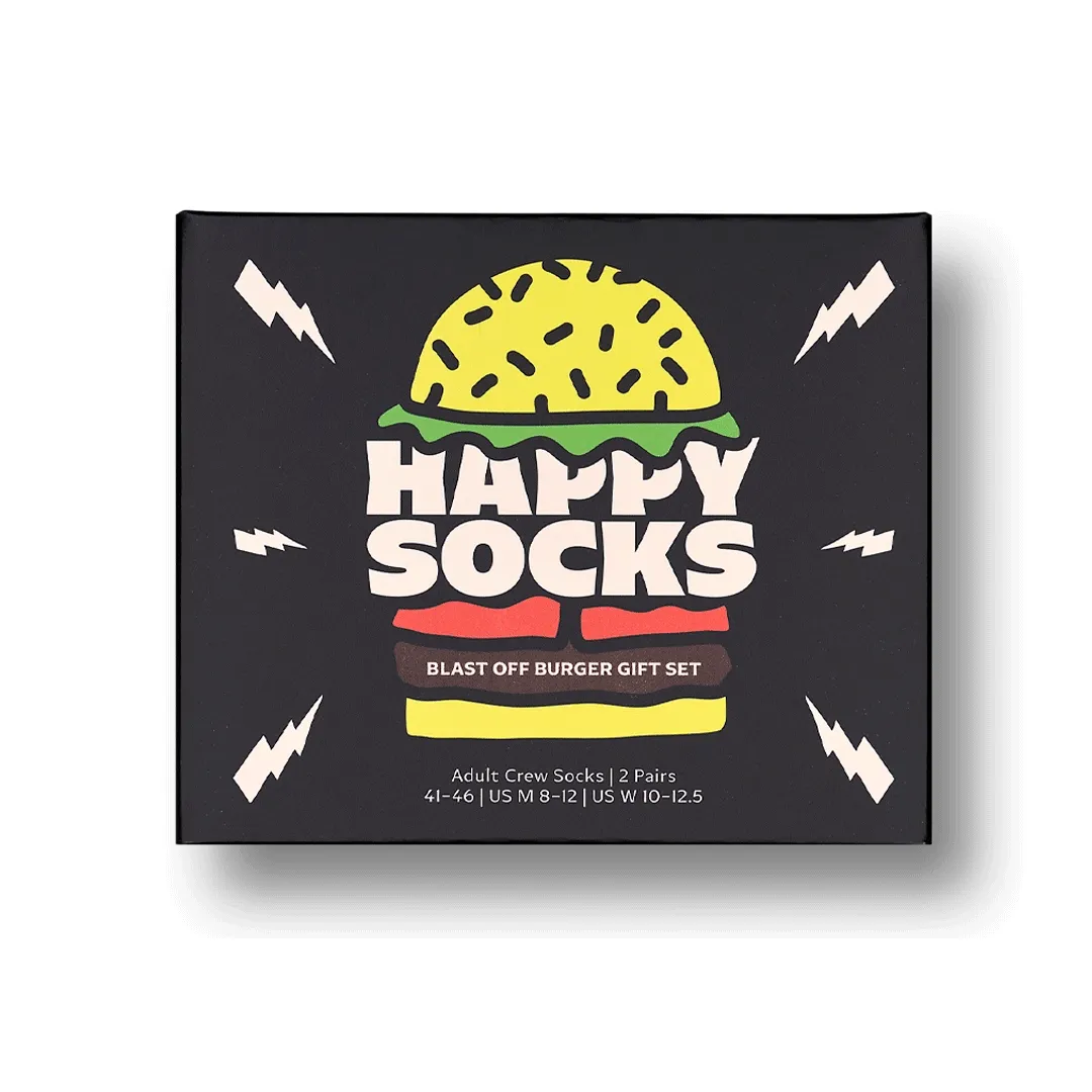 2-Pack Blast Off Burger Socks Gift Set