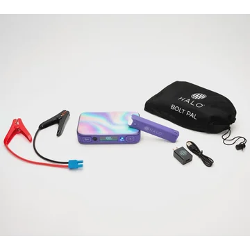 HALO Bolt Jump Starter with Detachable 2,600mAh Power Bank Flashlight