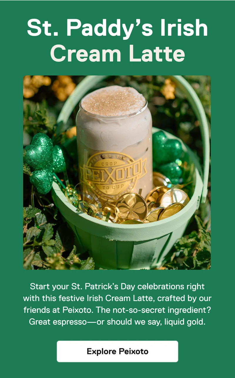 St Paddy's Irish Cream Latte