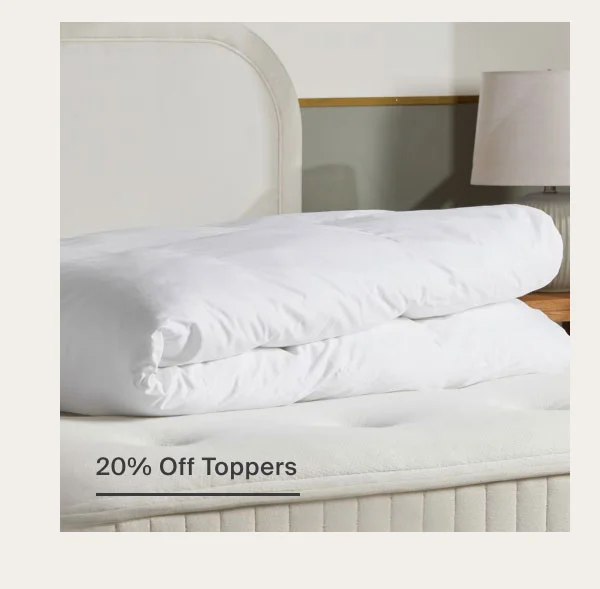 20% Off Mattress Toppers