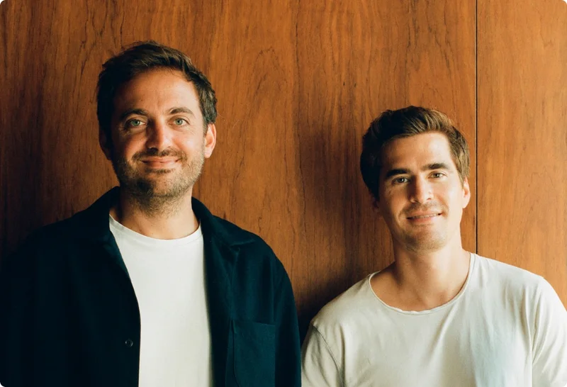 A photograph of Adrien Roose and Tanguy Goretti