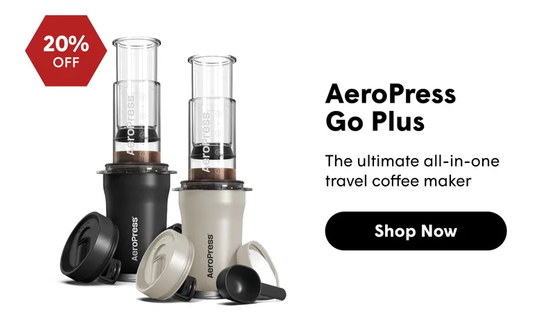 AeroPress Go Plus The ultimate all-in-one portable travel coffee maker. [SHOP NOW]