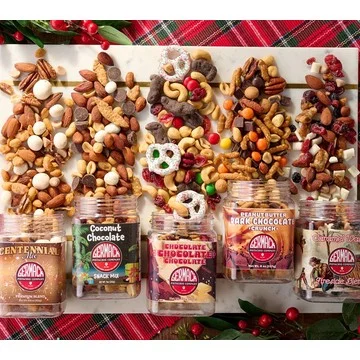 SH11/10 Germack (5) Jar Set Holiday Mini Nut Mixes Assortment