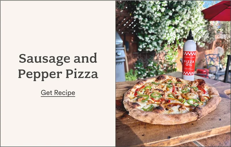 Sausage and Pepper Pizza. Get Recipe.