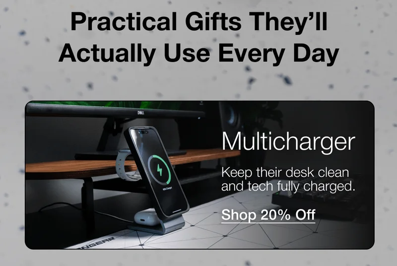 Practical Gifts They’ll Actually Use Every Day Multicharger Keep their desk clean and tech fully charged.